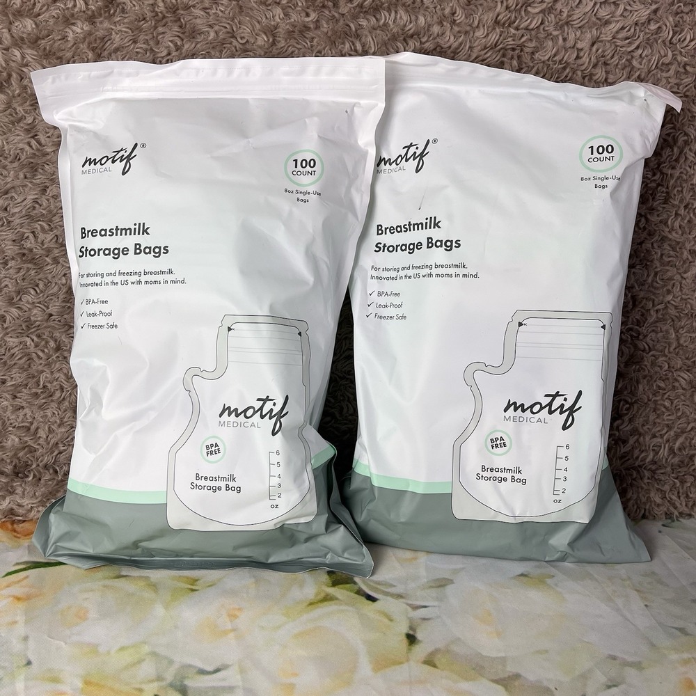 Motif Medical Breast Milk Storage Bags 8oz Single Use Bags 200 Total Bags SEALED